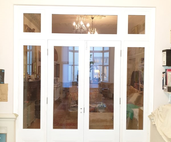 Traditional timber french doors