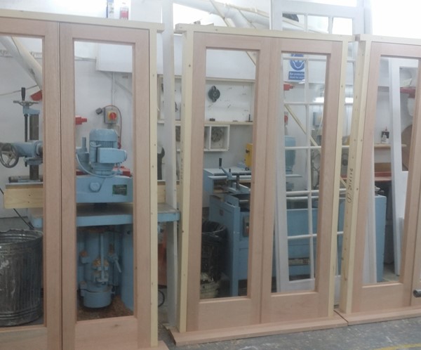 Traditional timber french doors