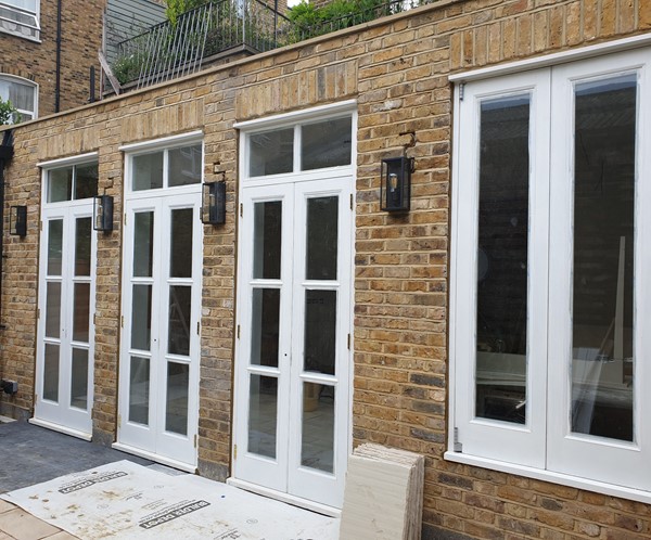 Traditional timber french doors