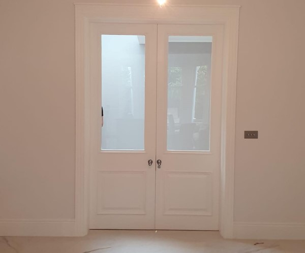 Traditional timber french doors