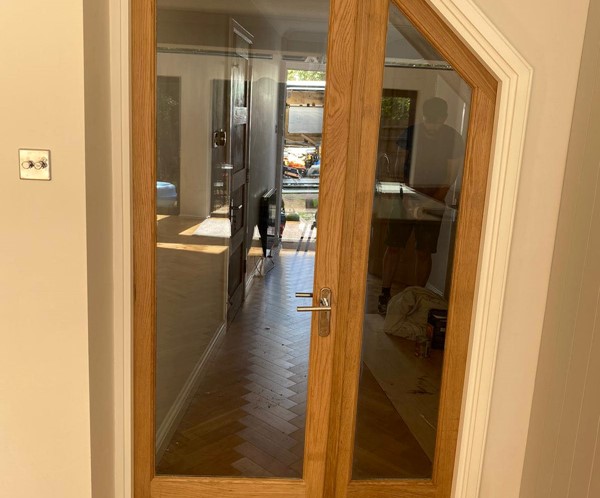 Traditional timber french doors