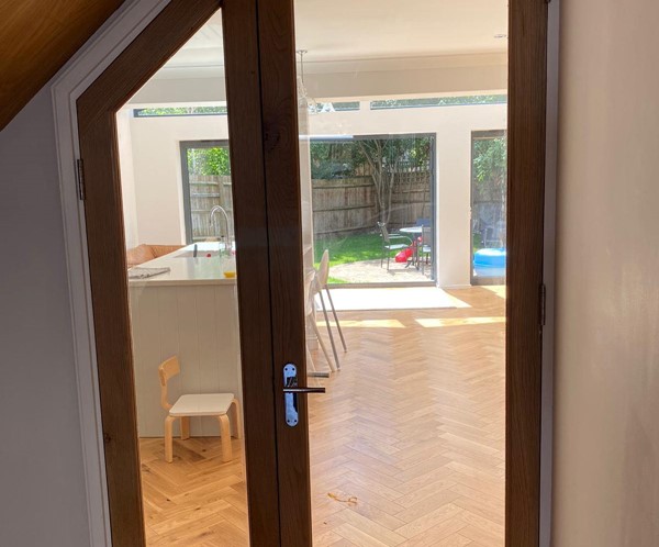 Traditional timber french doors