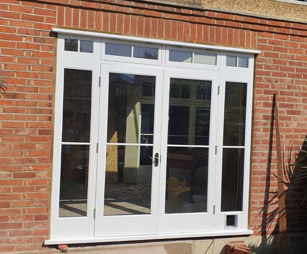 Traditional timber french doors