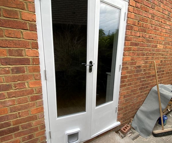 Traditional timber french doors
