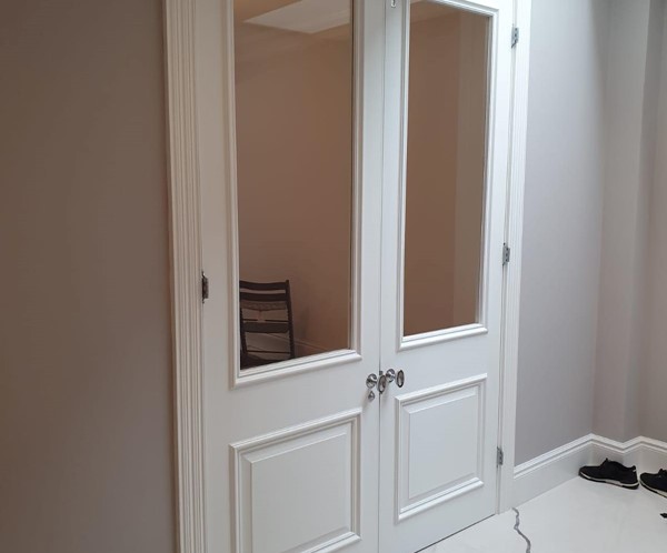 Traditional timber french doors