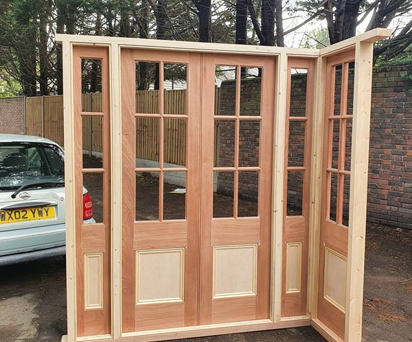 Traditional timber french doors