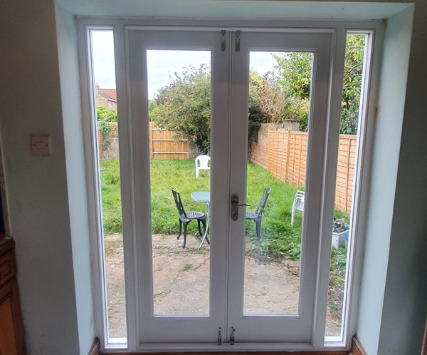 Traditional timber french doors