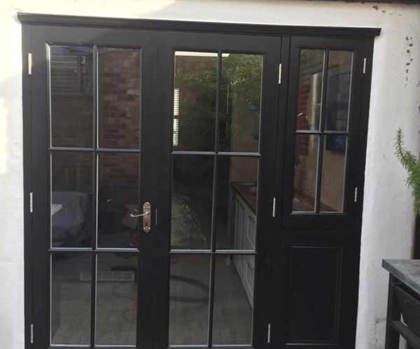 Traditional timber french doors