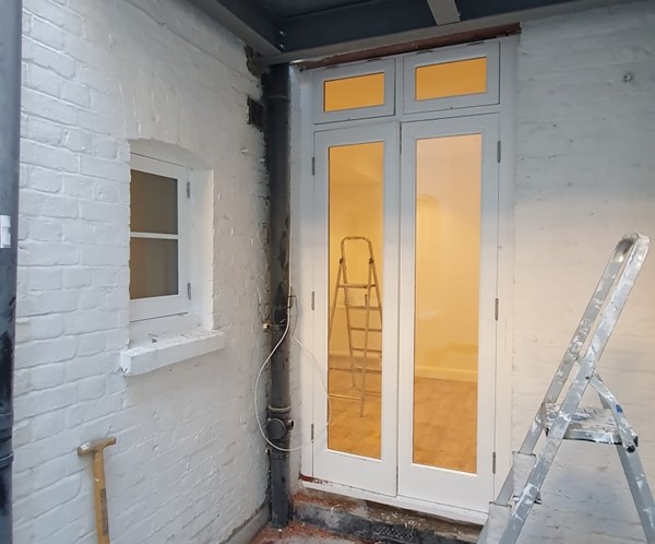 Traditional timber french doors