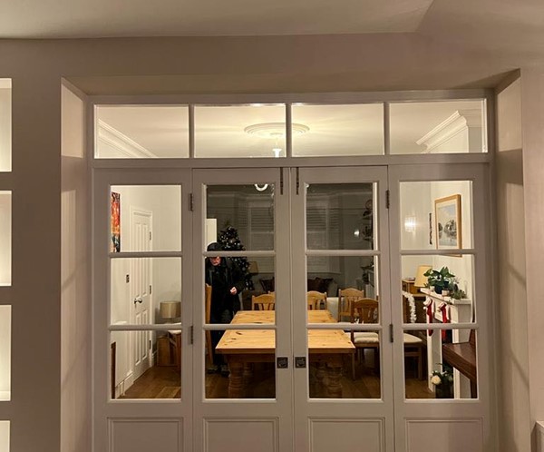 Traditional timber french doors