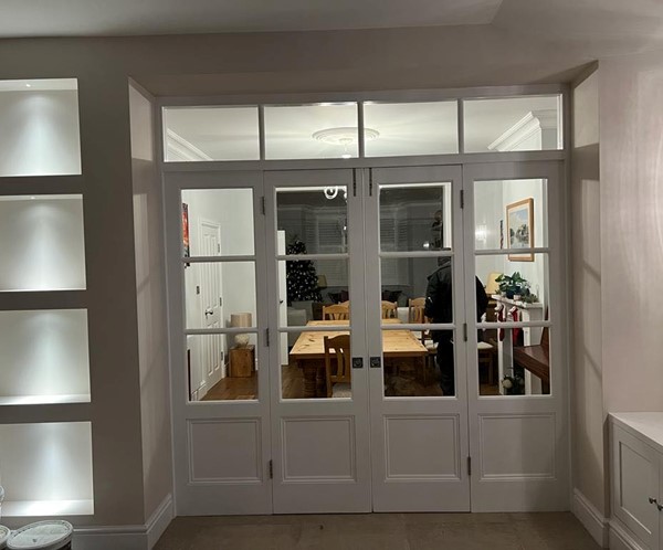 Traditional timber french doors