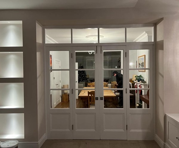 Traditional timber french doors