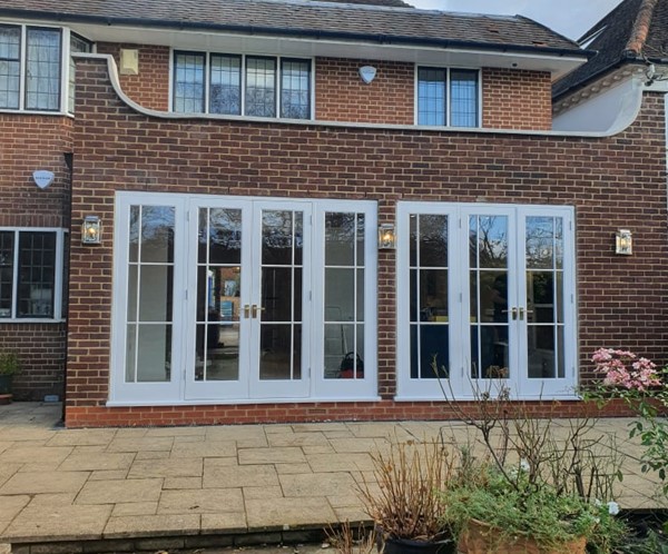 Traditional timber french doors