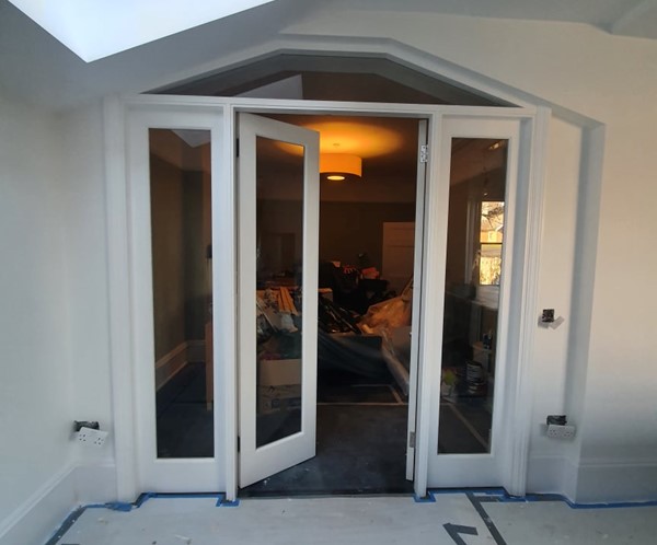 Traditional timber french doors