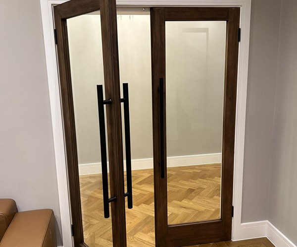 Traditional timber french doors